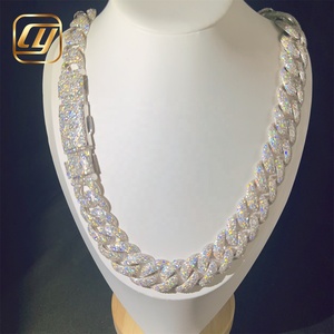 Collar de Cadena Cubana de 20MM con Diamantes Moissanite VVS, Plata de Ley 925, Estilo Hip Hop, Certificación GRA - Product Image 4