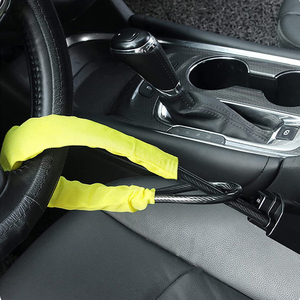 <span class=keywords><strong>Serrure</strong></span> de volant de <span class=keywords><strong>voiture</strong></span> durable de sécurité en acier antivol universelle portative - Product Image 1