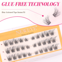 Pestañas Postizas Wispy Fairy de 6-14 mm, Curvatura D, Efecto de Agrandamiento de Ojos, Estilo Natural y Largo, Reutilizables 2-3 Veces, Fáciles de Aplicar y Retirar