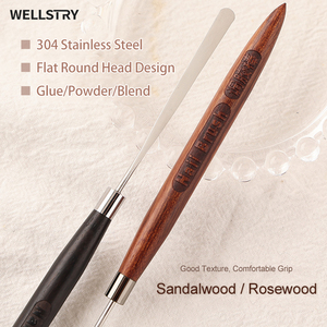 Varillas Mezcladoras <span class=keywords><strong>de</strong></span> Madera Natural y Metal para <span class=keywords><strong>Manicura</strong></span>, 170mm, <span class=keywords><strong>Color</strong></span> Sándalo, Venta al Por Mayor Wellstry - Product Image 4