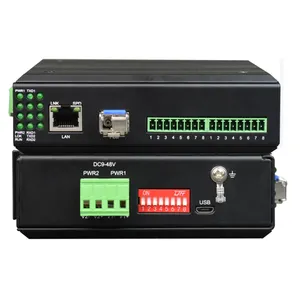 最佳销售串行RS485 RS422 RS232至以太网工业轨道2通道串行端口服务器