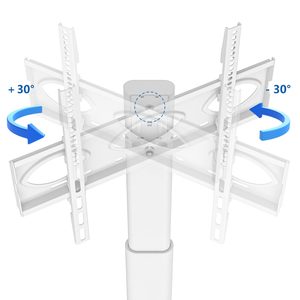 Support de télévision universel pour téléviseurs de 26 à <span class=keywords><strong>65</strong></span> <span class=keywords><strong>pouces</strong></span>, avec support réglable en hauteur, pivotant, avec étagères de rangement pour téléviseurs LCD, LED, <span class=keywords><strong>OLED</strong></span> et Smart TV - Product Image 6