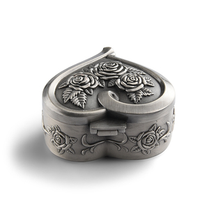 Лучшее качество винтажная коробка для хранения ювелирных изделий для кольца серьги в форме сердца Шкатулка для ювелирных изделий - Product Image 3