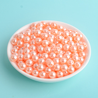500 g/sac effet brillant rond percé ABS perles de haute qualité perles de perles bricolage fabrication de bijoux