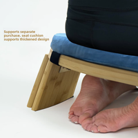 Tabouret de méditation pliable en bois multicolore, siège ergonomique pour la méditation à genoux, pour le yoga, la méditation et la relaxation