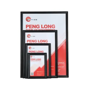 Cadre d'affiche à pression A1 noir haut de gamme, cadre d'affiche publicitaire solide fixé au mur