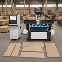 Routeurs CNC pour bois 4*8 pieds avec ATC 1325, machine de fabrication d'armoires en bois, 12 outils, table à vide, broche 9KW, dégauchisseuses à bois