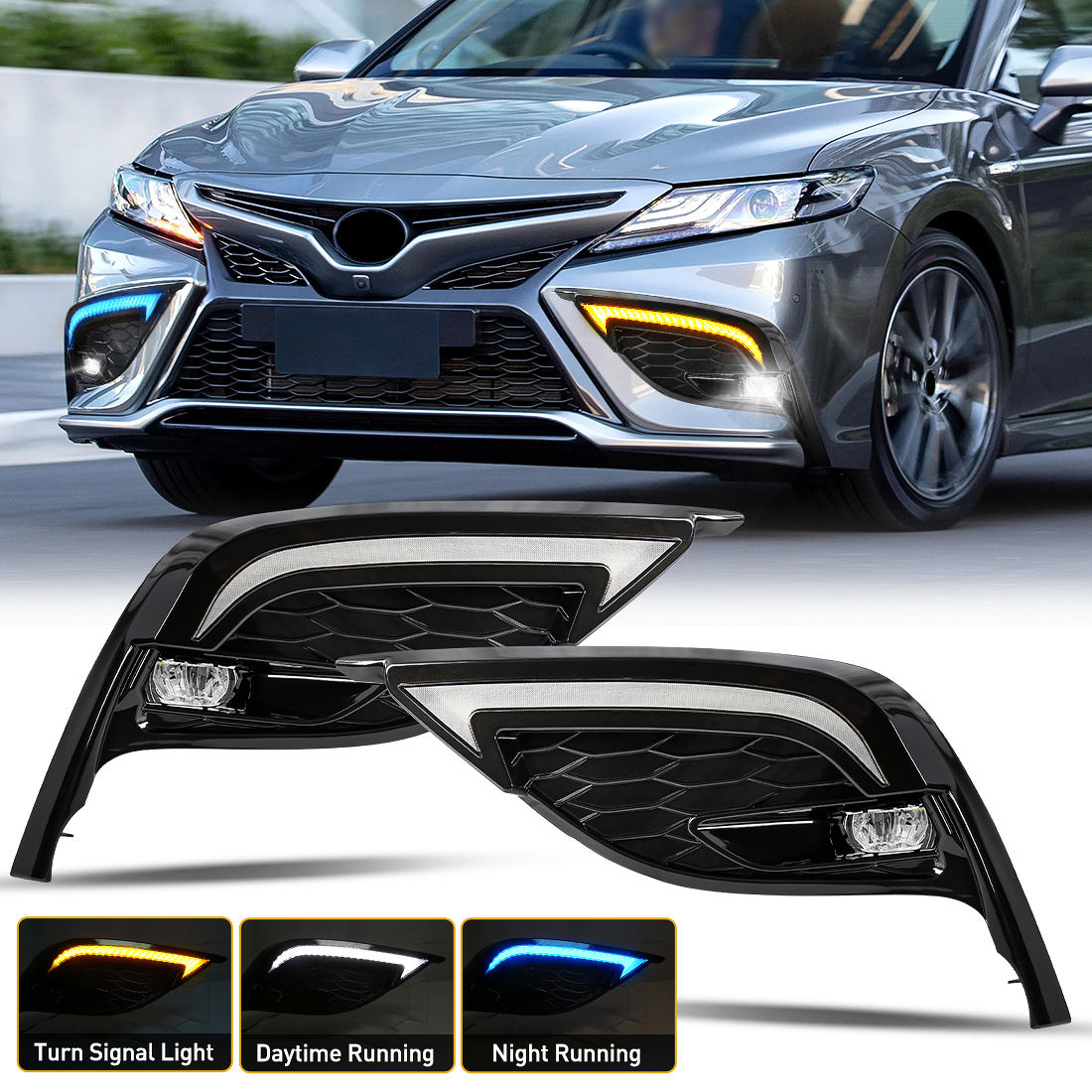 Feu de jour (DRL) avec antibrouillard à LED blanc