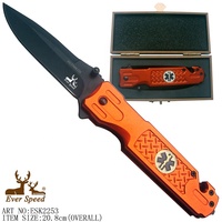 Couteau tactique pliant de poche de chasse de Camping en acier inoxydable de haute qualité avec outil de survie personnalisable OEM Logo Laser