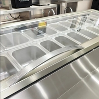 Table de Préparation Réfrigérée Commerciale, Température Unique, pour Pizzas, Salades et Sandwichs, Réfrigérateur, Équipement de Réfrigération Mécanique avec Refroidissement par Air