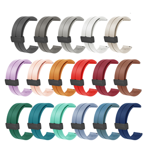 Cinturino originale in Silicone per <span class=keywords><strong>Samsung</strong></span> Galaxy <span class=keywords><strong>Watch</strong></span> 6 <span class=keywords><strong>5</strong></span> 4 classico cinturino 47mm 43mm 44mm 40mm fibbia magnetica 18mm 16mm cinturino in Silicone - Product Image 1