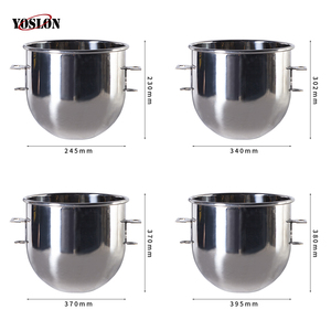 Yoslon accesorios de mezclador planetario, 10L 20L 30L 40L 50L 60L 80L tazón extraíble de acero inoxidable para mezclador de masa de pan/ - Product Image 4