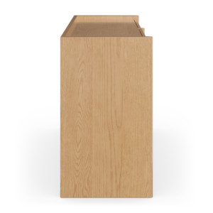 <span class=keywords><strong>Commode</strong></span> <span class=keywords><strong>scandinave</strong></span> en chêne naturel à <span class=keywords><strong>6</strong></span> <span class=keywords><strong>tiroirs</strong></span>, panneau latéral arrondi, <span class=keywords><strong>commode</strong></span> minimaliste, meuble de rangement sans poignées pour chambre à coucher - Product Image 5