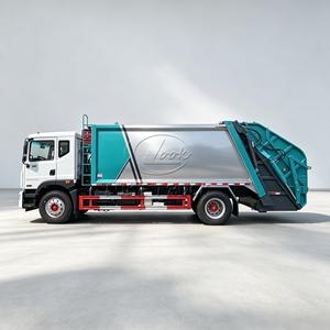 รถบรรทุกอัดขยะมาตรฐานยุโรป Dongfeng Dolica พร้อมถังเก็บขยะขนาดใหญ่แบบไฮดรอลิก รถบรรทุกเก็บขยะแบบยกท้าย - Product Image 1