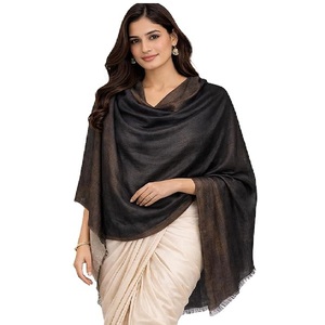 Zari Reversible Stole for Women Soft Dual Tone Zari <b>Shawl</b> <b>Wrap</b> Elegant Designer Reversible Stole Lightweight Luxury Fashion - Product Image 1