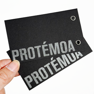 Sang Trọng Trắng Treo Tag Cá Nhân Logo Cho Vải May Mặc T-Shirt Đu Bao Bì Nhãn - Product Image 5