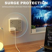 Wentong OEM Servisi 100-240V Evrensel Kare Güç Adaptörü 4 AC Priz 2 USB Type-C Girişi 20W Hızlı Şarj Saf Bakır Ev Tipi