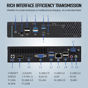 Sharerdp Tùy Chỉnh Siêu Điện Năng Thấp Intel Core I5 12th Gen 12400 8 + 256G Mini Máy Tính Giá Rẻ Linux Mini Máy Tính Để Bàn PC Chơi Game - Product Image 2