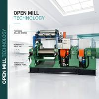 Mélangeur de caoutchouc polyvalent à moulin ouvert Jinfan avec système de freinage d'urgence 30kW 220V-660V pour matériaux composites à forte charge
