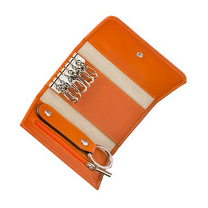 Compact <b>Leather</b> <b>Key</b> <b>Chain</b> Wallet Stylish <b>Leather</b> <b>Key</b> Wallet Unisex OEM ODM <b>Leather</b> <b>Key</b> Wallet Wholesale - Product Image 5