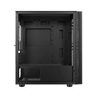 Boîtier PC ATX Zeromaster avec panneau latéral en verre trempé ouvrable, meuble de bureau pour tour d'ordinateur de jeu