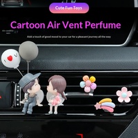 Diffuseur de parfum solide créatif pour grille d'aération de voiture, motif couple s'embrassant, décoration en plastique, désodorisant