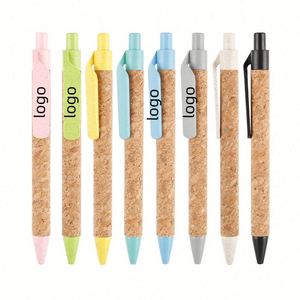 1.0Mm Oil Wood <b>Retractable</b> Ballpoint <b>Pen</b> Smooth School Supplies for Writing Recyclable Environmentally Friendly <b>Pens</b> - Product Image 1