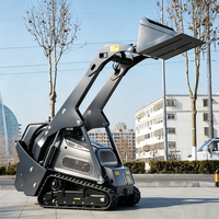 Chargeuse compacte V1100 à chenilles triangulaires, forte adhérence, pour terrains boueux, machine de chargeuse robuste