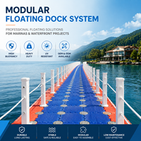 Vente directe usine : Quai et plateforme flottants en PEHD, capacité de charge 350 kg/m², durée de vie 15 ans, pour bateaux à moteur et usage piétonnier