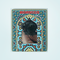 Maroc Marrakech Art Déco Mini Miroir Rectangulaire Aimant de Réfrigérateur en Résine Motif Mosaïque Marocaine Traditionnelle Aimant Décoratif