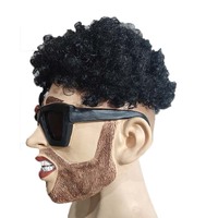 Masque facial en latex de haute qualité Bad Bunny pour Halloween, Noël, Pâques, fêtes et carnavals, accessoires de qualité, imprimé