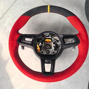 Volant de course LED en fibre de carbone avec logo personnalisé pour <span class=keywords><strong>Porsche</strong></span> 911 718, accessoires de modification automobile - Product Image 3