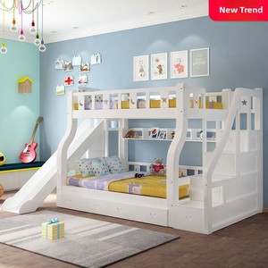 <span class=keywords><strong>Lit</strong></span> superposé double moderne en bois de pin massif pour enfants et adultes Combinaison garçon <span class=keywords><strong>Lit</strong></span> haut <span class=keywords><strong>bas</strong></span> multifonctionnel Design simple - Product Image 2