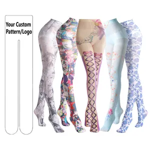 Make Your Own Custom 3d Design 360 Print Sublimation Women Thigh High Socks