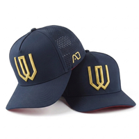 Vente directe d'usine, chapeaux de golf perforés pour hommes, broderie 3D personnalisée, chapeau de golf imperméable à 5 panneaux avec logo personnalisé