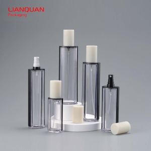 Custom Cosmetic Packaging Transparent PETG Spray Bottle Plastic Lotion Bottle