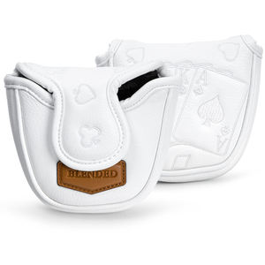 Funda impermeable para palos de golf con bordado, cubierta de cuero PU para putter de golf, funda para putter tipo mallet. - Product Image 1