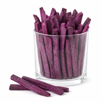 Paarse zoete aardappel frietjes snack bulk groothandel knapperige VF technologie OEM fabriek directe export leverancier winkel klaar voor verkoop