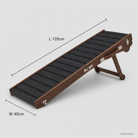 Rampe pliable pour animaux de compagnie, pour chiens âgés, surface antidérapante en tapis, pieds en caoutchouc antidérapants, rampe en bois robuste pour lit, canapé, voiture, intérieur