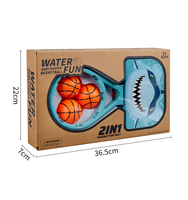 MY TOYS Nouveau Design Professionnel Flexible Attrayant Taille Amusante 2-en-1 Jouet de Basketball Aquatique Flottant en Forme de Poisson pour Salle de Bain ABS/PVC