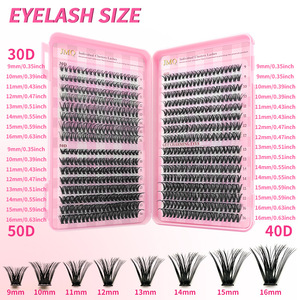 Kit de faux cils JMQ Individual Clusters Lashes 30D 50D bouclés et épais avec outils pour extension DIY - Product Image 4