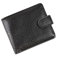Dompet Lipat Pendek Pria Kulit PU Anti-RFID dengan Kancing Tekan, Dompet Kartu Bisnis Vintage Tipis, Tempat Koin untuk Pria