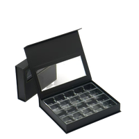 Capsule de café personnalisée avec logo, haut de gamme, luxe, carrée, en papier rigide, recyclable, avec pelliculage mat, doublure en éponge et fermeture magnétique