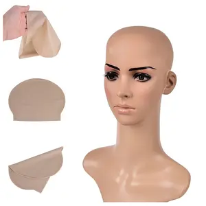 Borracha Careca Pele Cabeça Unisex Engraçado Skinhead Vestido Fantasia Traje De Látex Peruca Cap