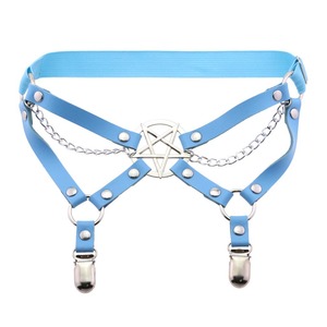 Harajuku-Étoile à cinq branches en cuir PU, harnais élastique pour femmes, anneau de cuisse serré, <span class=keywords><strong>jarretière</strong></span> - Product Image 6
