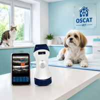 Échographe vétérinaire OSCAT sans fil avec sondes convexes et linéaires, affichage sur téléphone/tablette pour hôpital vétérinaire