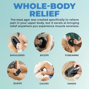 Masajeador de percusión rodante Mini rodillo de percusión con 24 nodos de masaje individuales para relajación de tejido profundo corporal Recuperación muscular - Product Image 4