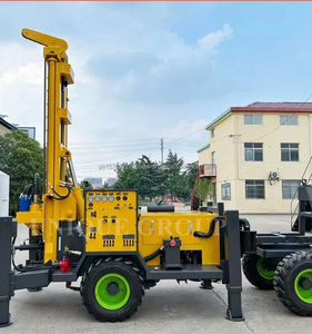 Nueva máquina perforadora hidráulica de precio de fábrica de gran oferta 180m-400m plataforma de perforación automática tipo rueda para pozo de agua - Product Image 4