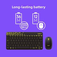 Ensemble clavier programmable sans fil USB Logitech MK240Nano 104 touches pour ordinateur portable et bureau, souris compacte portable silencieuse 1000 DPI en stock