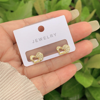 Nouvelles dames à la mode diamant intégré Zirconium clous d'oreille cuivre plaqué or 18 carats multi-style tenue quotidienne cadeau bijoux